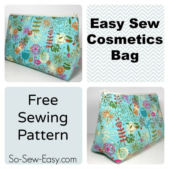 Easy Cosmetics Bag Pattern. Free pattern, quick and easy to sew but so ...