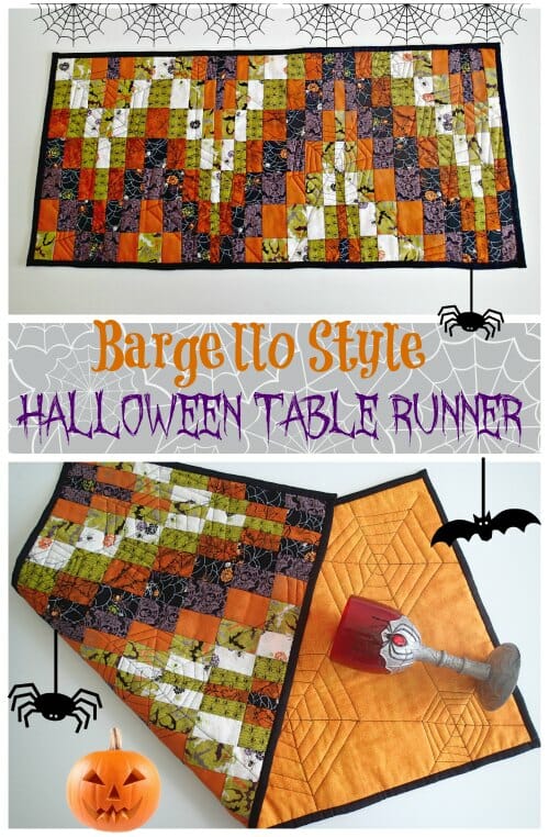 Bargello style quilted Halloween Table Runner. Great idea to try out bargello patterns.