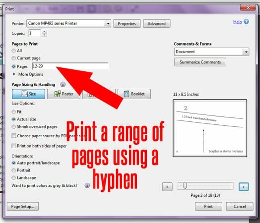printer test pattern pdf free