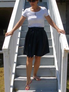 So Sew Easy - Navy pleat skirt