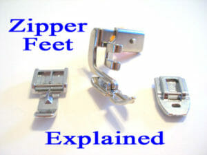 Zipper feet explained - all about xipper feet and when you would use them. Part of the Sew A Skirt beginners tutorial series from So Sew Easy.