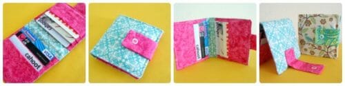 Super Simple Wallet Sewing Pattern. Ideal for your first sewing project. Wallet holds 6 cards with room for a few bills, coupons or stamps etc. Great for gifts too!