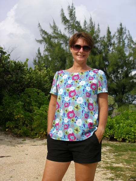 Julia top, pattern review.  Easy breezy blouse.