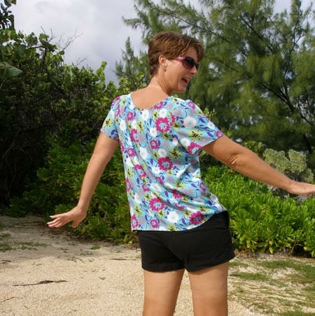 Julia top, pattern review.  Easy breezy blouse.