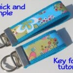 Quick and simple, sewn ribbon key fob tutorial.