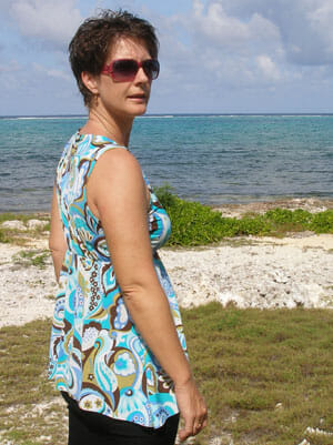 Craftsy Sewing with Knits - the final class project.  A cross-over dress/tunic from So Sew Easy.