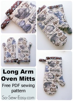 A long arm oven mitts pattern - now I'll never burn my wrists again!