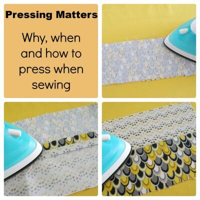 Pressing matters - why, when and how to press seams and darts when you are sewing.
