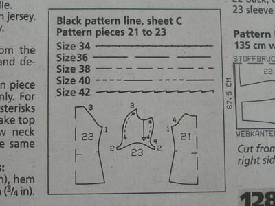 How to trace off Burda pattern, vintage patterns and multi-size patterns the EASY way - by So Sew Easy.