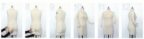 Padding out a dress form to match your size and shape using the Fabulous Fit Dress Form Padding System