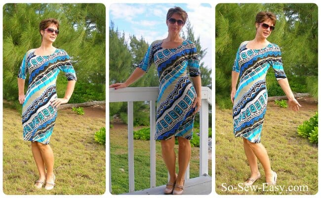 Free easy dress pattern. I could have a whole wardrobe full of these easy to sew, easy to wear dresses.