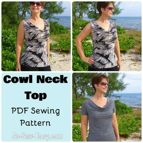 Cowl Neck Top Pattern - A Great Wardrobe Builder | So Sew Easy