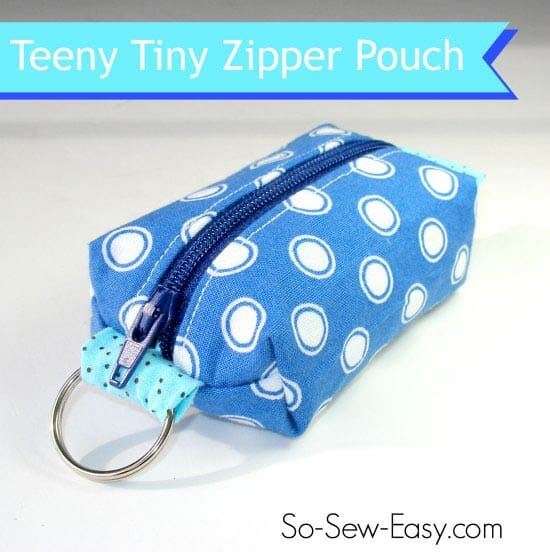 Teeny Tiny Mini Zipper Pouch Keyring