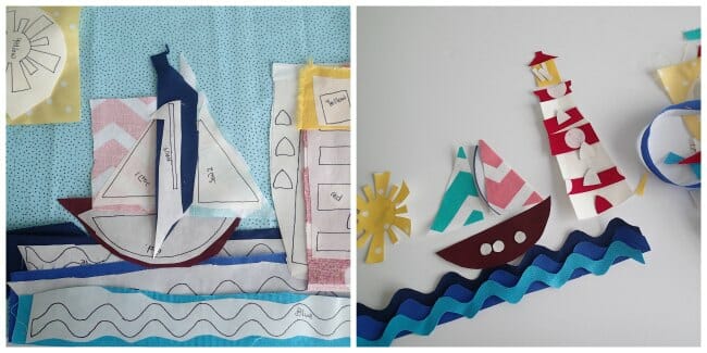 Template and instructions for this nautical mug rug.
