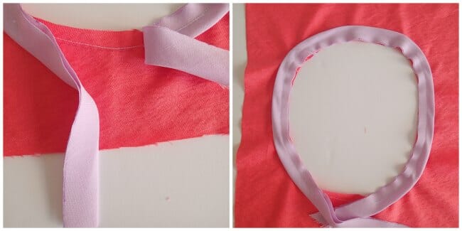 How to add a bias tape binding to a neckline or armhole to finish the raw edge.  Not too difficult and gives a super-smart finish.