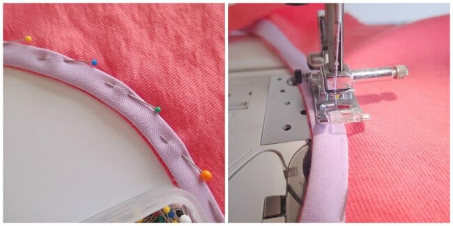 How to add a bias tape binding to a neckline or armhole to finish the raw edge. Not too difficult and gives a super-smart finish.