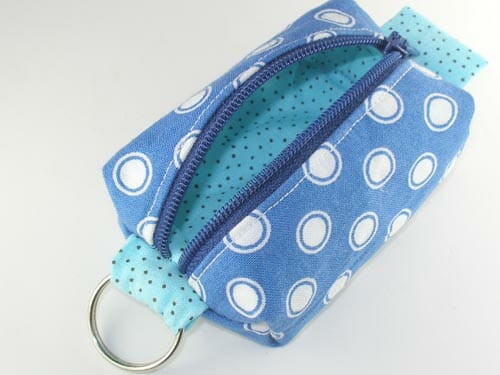 Teeny tiny zipper pouch, coin purse or add to your key ring.