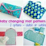 Baby changing mat. Several different styles and options in the same pattern.