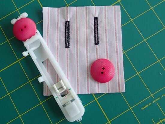 Sewing machine buttonholes, perfect first time, every time.
