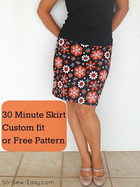 30 minute easy skirt pattern So Sew Easy