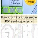 Tips on how to print and assemble PDF sewing patterns. Good info here.