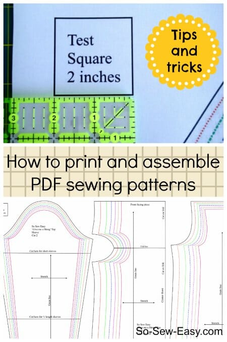 Tips on how to print and assemble PDF sewing patterns. Good info here.