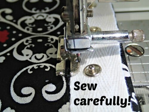 How to sew snap tape to make a pillow back so you can remove the cover for washing.