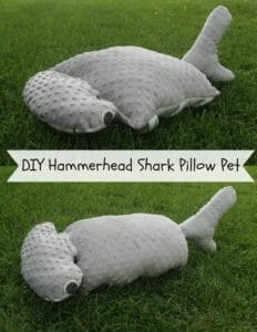 How to make your own Pet Pillow - love this one is a hammerhead shark. What a great idea.