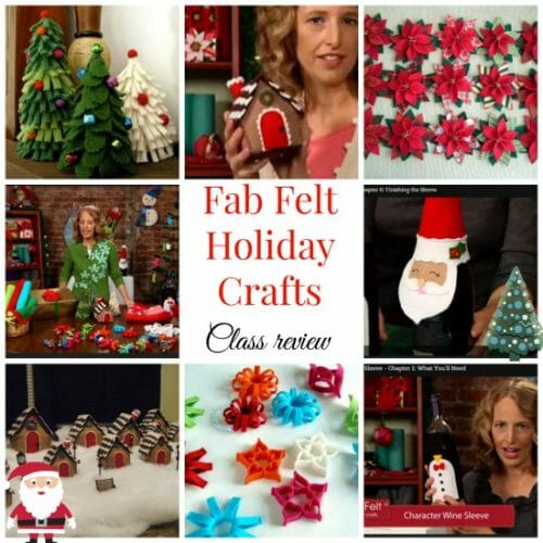 Great ideas for fab felt holiday crafts - and big discount off the class