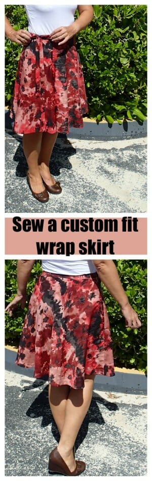 Cute half-circle wrap skirt pattern. Looks easy to sew and fun to wear.