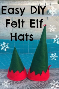 These easy felt elf hats look fun to make.