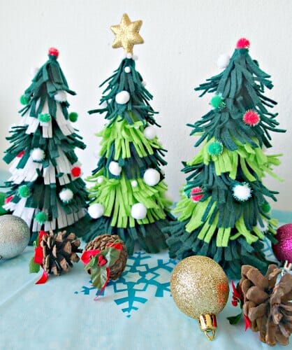 Easy to make felt Christmas Trees.