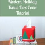 Modern Christmas Tissue Box Cover. Simple trees and snow - nothing too kitchsy