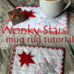 Wow, love this Wonky Stars Christmas Mug Rug. Pretty idea.