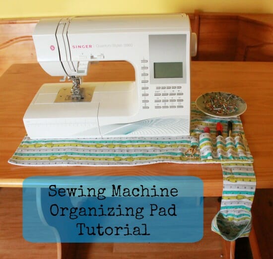 Sewing Machine Organizing Pad with Detachable Thread Catcher