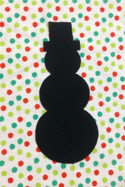 Christmas Baby Bib - snowman appliqué