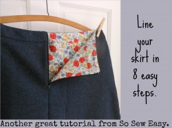 How to line a skirt. Ah ha moment here. This is so straightforward.