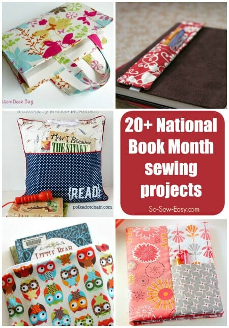 20+ book-related sewing ideas for National Book Month