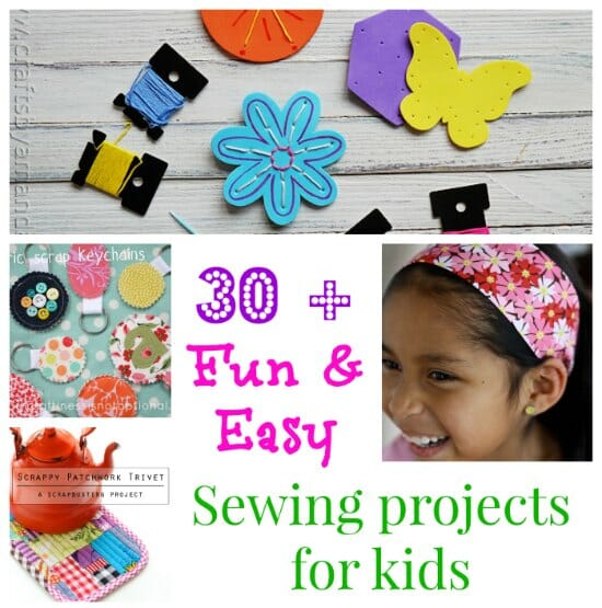 30 + fun and easy sewing projects for kids of all ages. I'm going to teach my niece some of these.