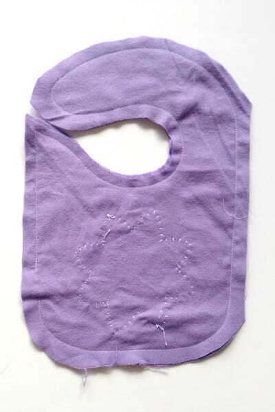 Easter Spring Baby Bib - inside out