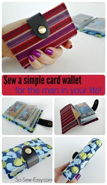 Make your guy a credit card wallet | So Sew Easy