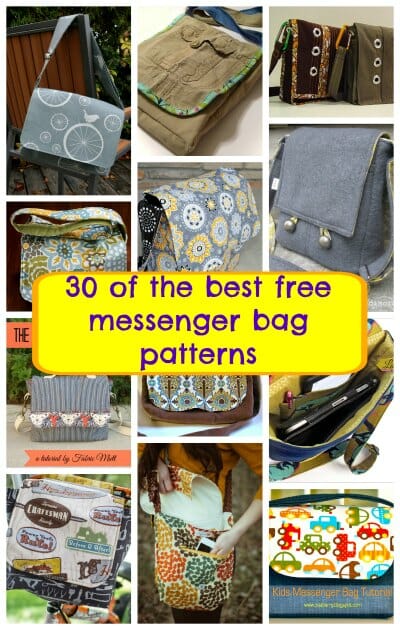 Just the best free messenger bag patterns, for kids and grown ups. Good to see some for men too.