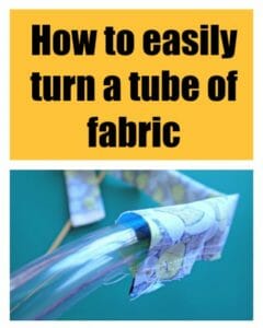 I'd heard of this but never seen it actually done. Must give it a try - how to easily turn a tube of fabric the right side out.
