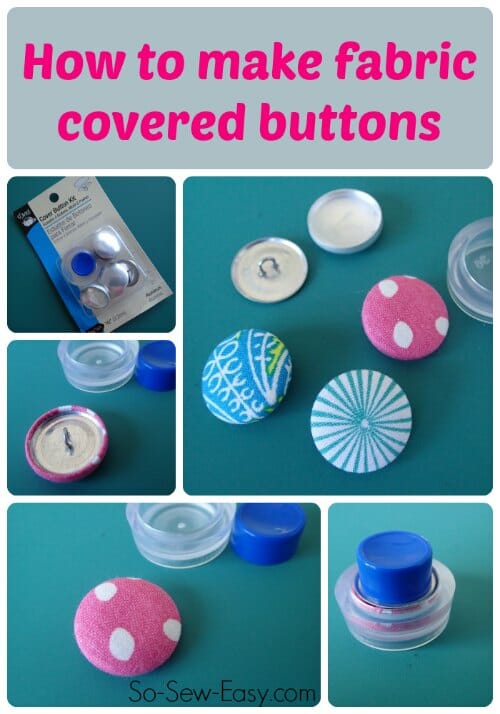 How to make your own perfectly coordinated fabric covered buttons.  Never search in vain for the perfect button again.