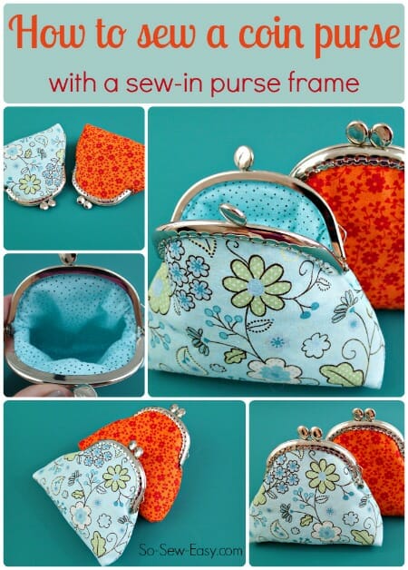 Free pattern and lots of detailed photos on how to sew a coin purse using a sew-in purse frame.  All my girl friends are getting these this year :-)