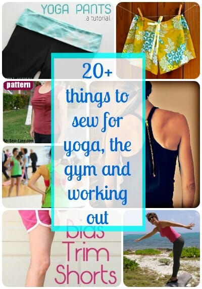 Fun ideas for things to sew for yoga, the gym and working out. Love the t-shirt refashions to work out wear