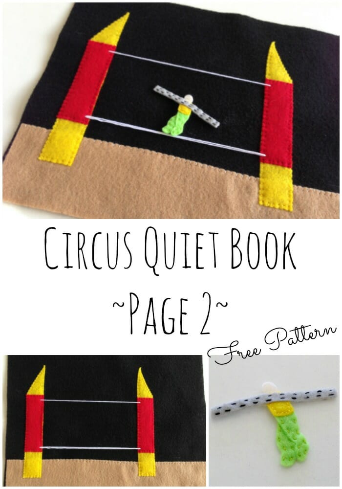 Page 2 in the Circus quiet book series.  The high wire!  I'm loving this series.