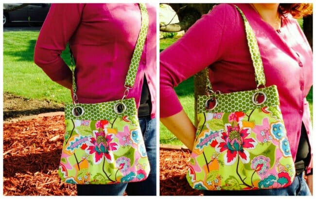 Great bag for beginners.  THe hardware makes it look smart and trendy but it's still an easy to sew purse