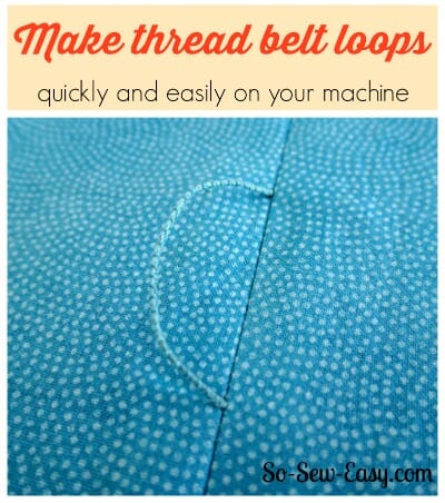 How to make thread belt loops with your sewing machine. Ah ha moment! I'll be adding these to my dresses in future.
