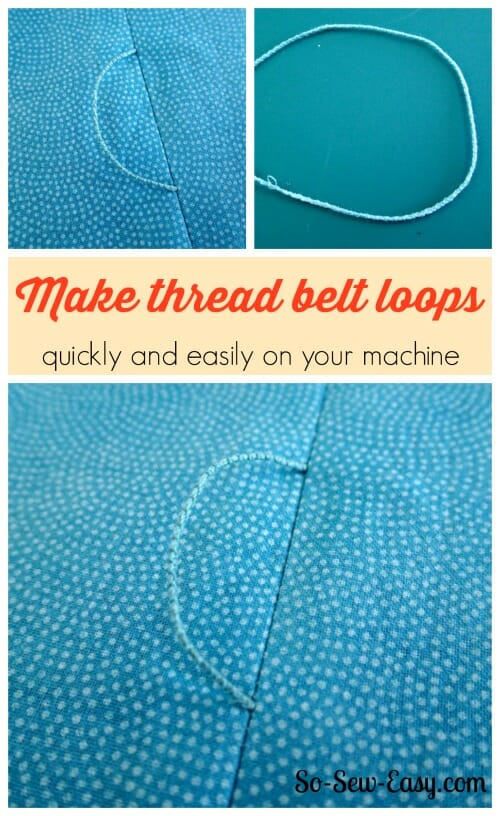 How to make thread belt loops with your sewing machine. Ah ha moment! I'll be adding these to my dresses in future.